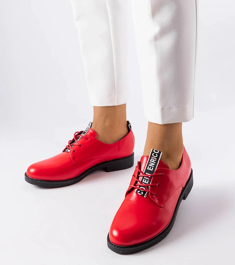 Červené poltopánky 9502 RED