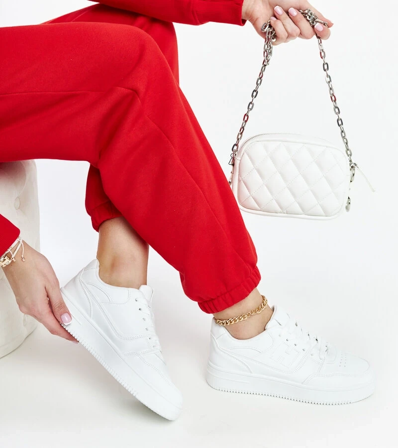 Biela tenisky na platforme Mentha