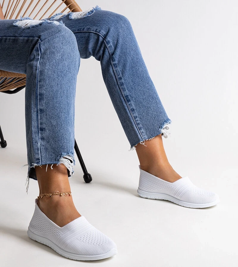 Biele vkladacie tenisky Shalha