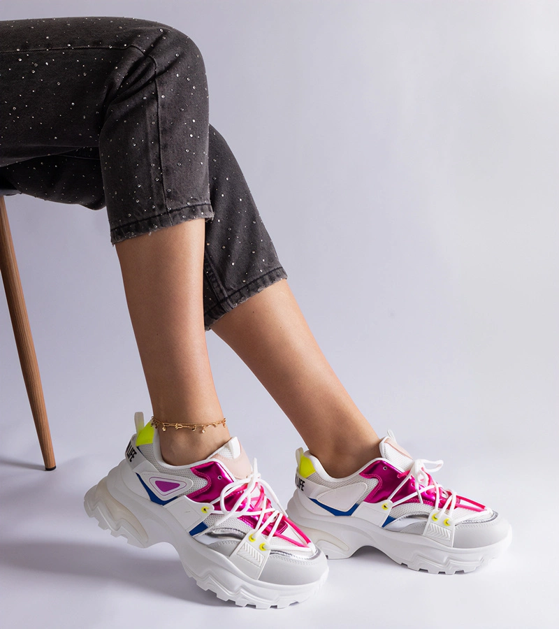 Bielo-ružové športové tenisky Sulamita