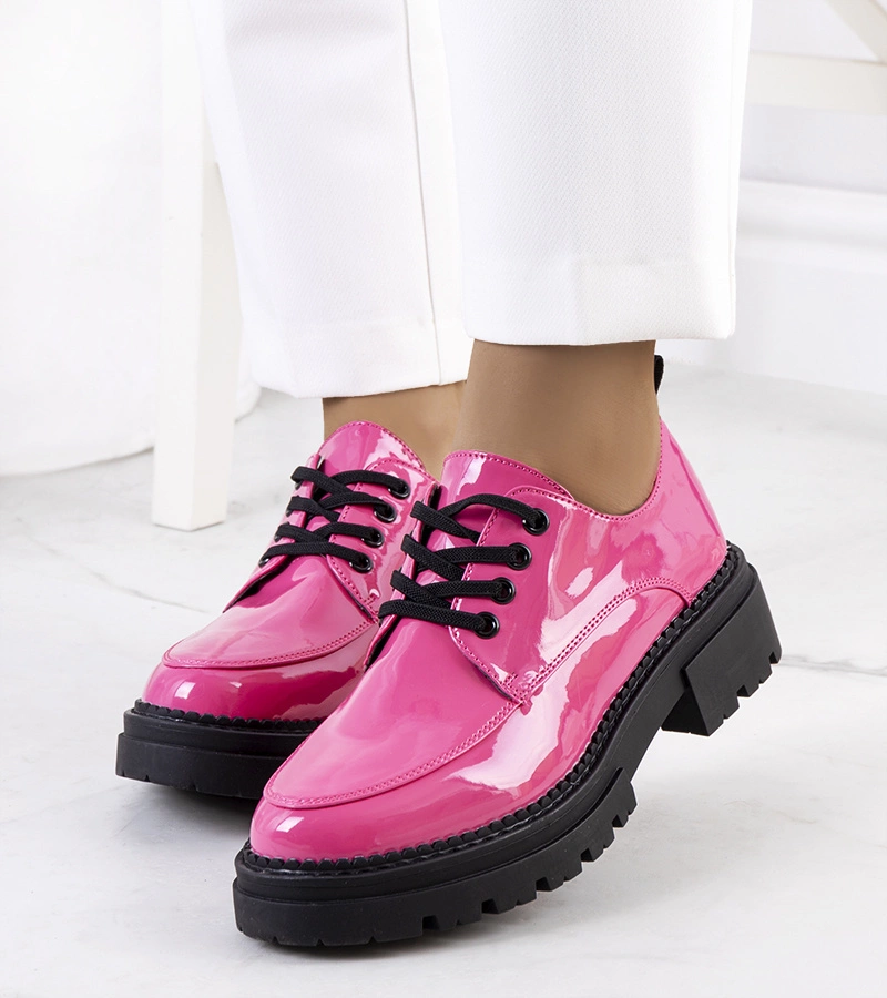 Ružové lakované poltopánky Tianna