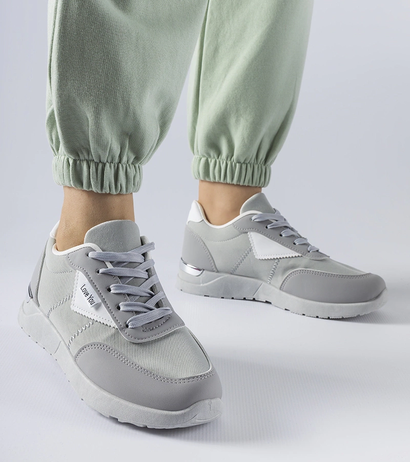 Šedé látkové tenisky Geraldino