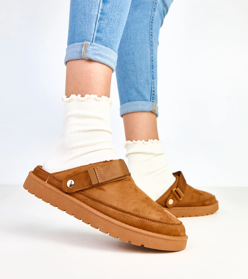 Hnedé sandále na suchý zips Miluska