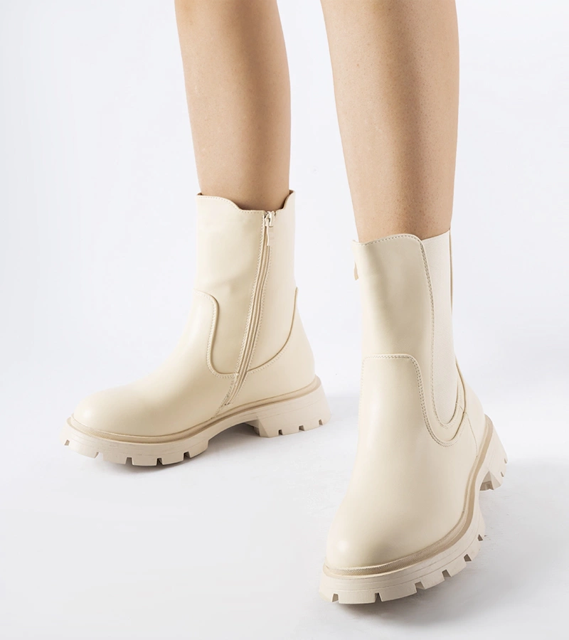 Beige teplé klasické čižmy Pleasanton