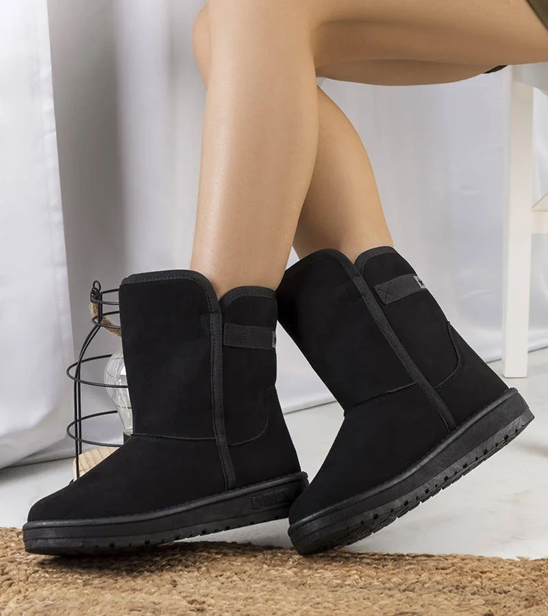 Čierne snehové topánky KK274618