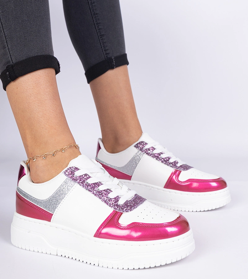 Ružové dámske tenisky na hrubej podrážke Dolla