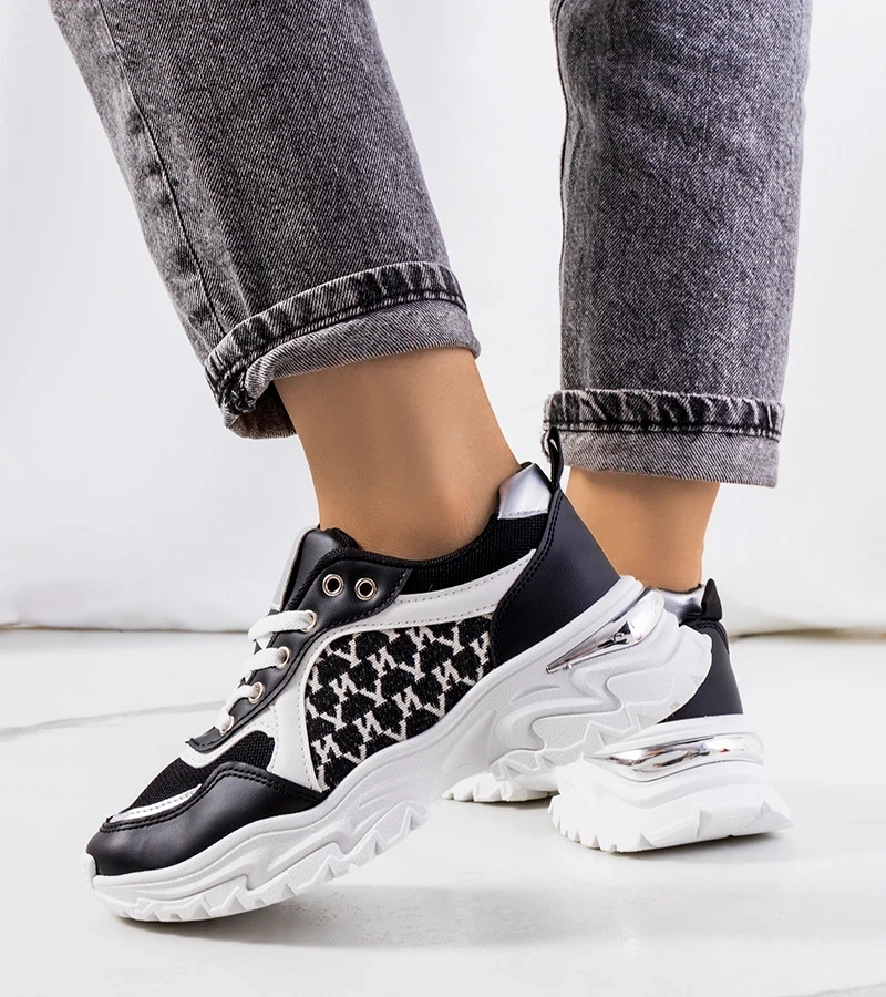 Čiernobiele dámske tenisky Florival