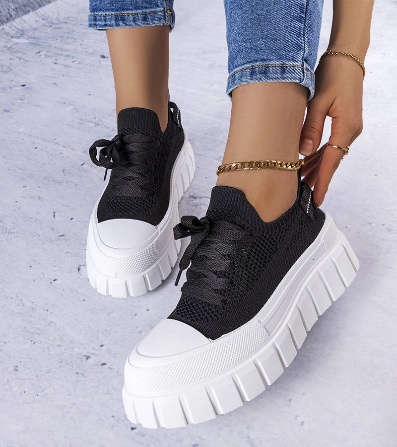 Čierne tenisky na platforme Dubeau