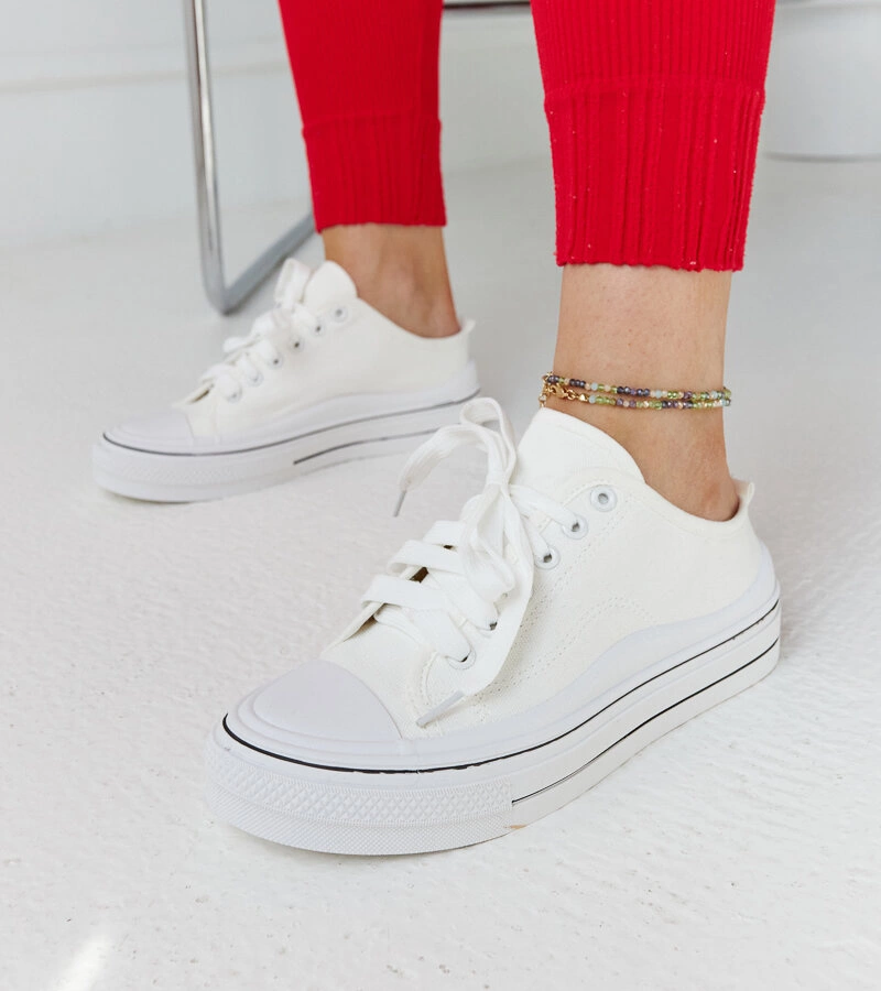 Sivé tenisky na platforme Fiori