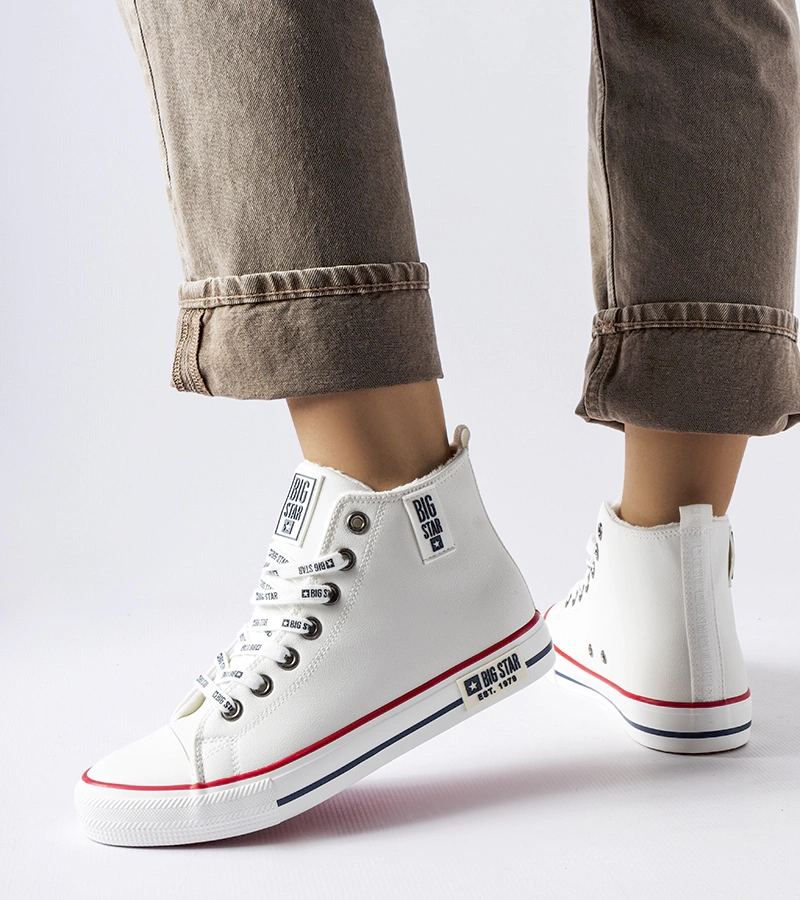 Biela zateplené tenisky Big Star KK274597