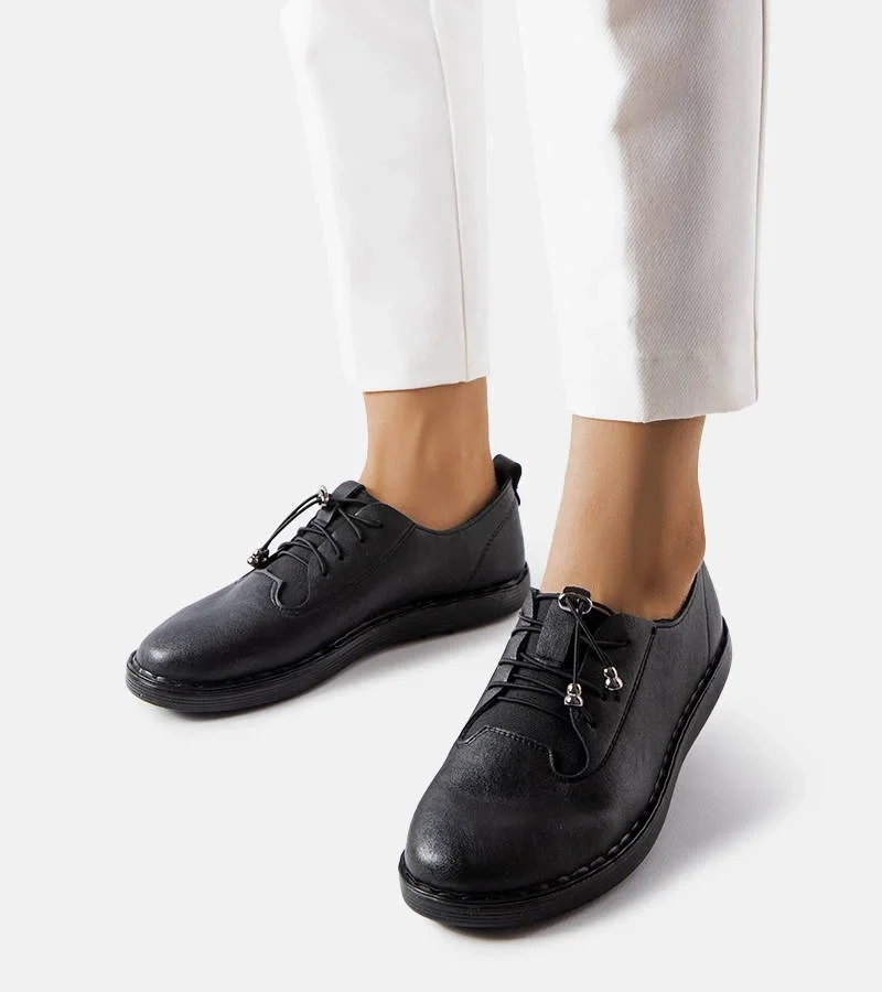 Čierne ľahké poltopánky Perrine