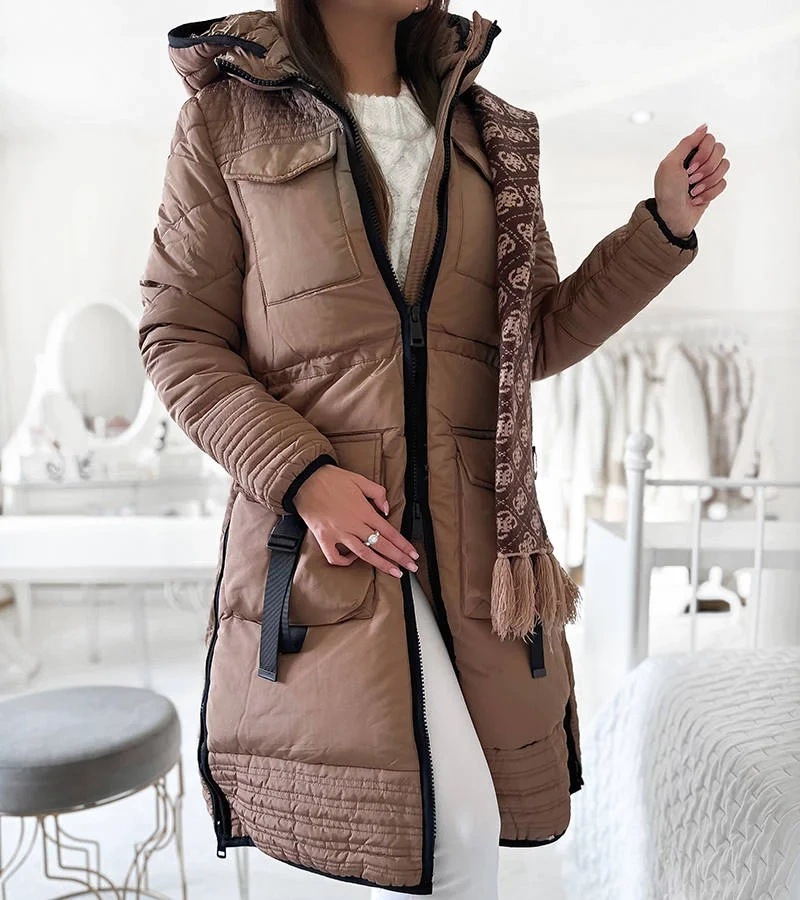 Žltý prešívaný kabát Averie