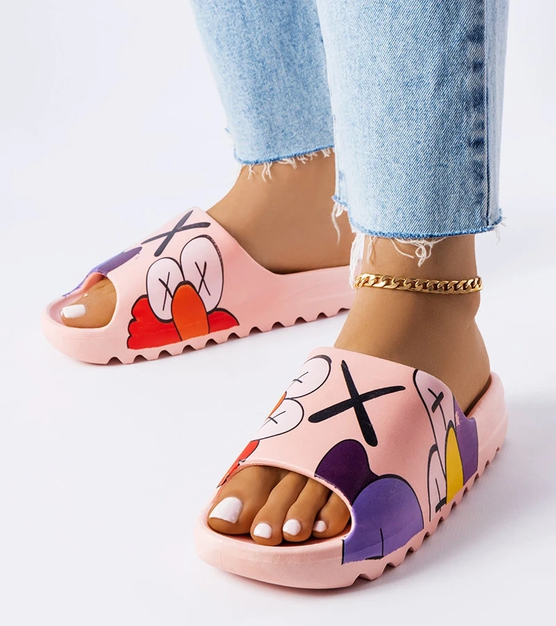 Ružové žabky s potlačou behúňa a Lindale