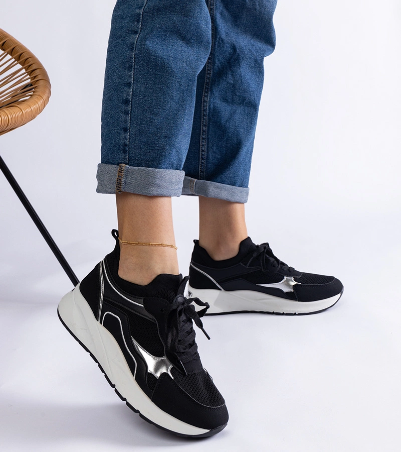 Čierne dámske športové tenisky Elsira