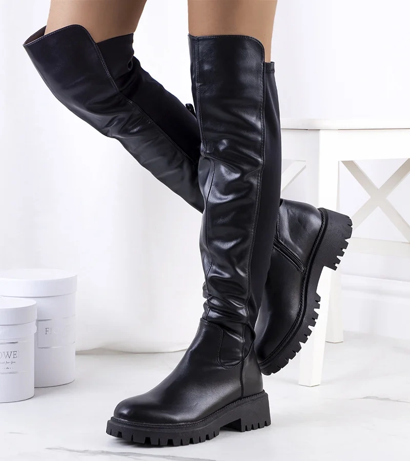 Khadim čierne topánky na platforme