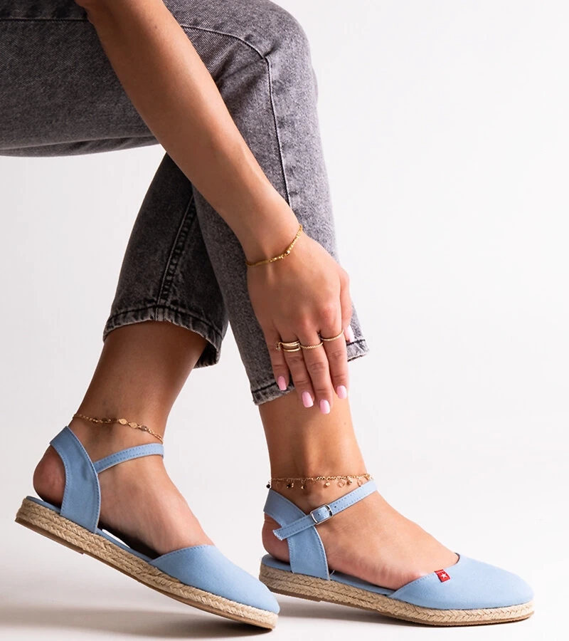 Modré espadrilky s otvorenou pätou Big Star FF274532
