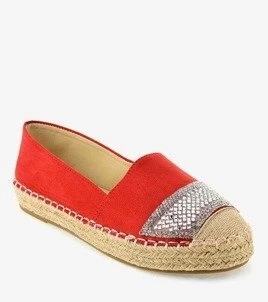 Červené tenisky espadrille s platformou 180-6