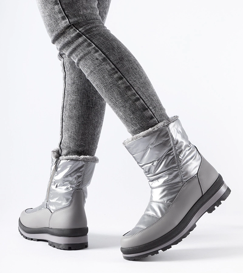 Strieborné zateplené snehule s kožušinkou - Tylertown