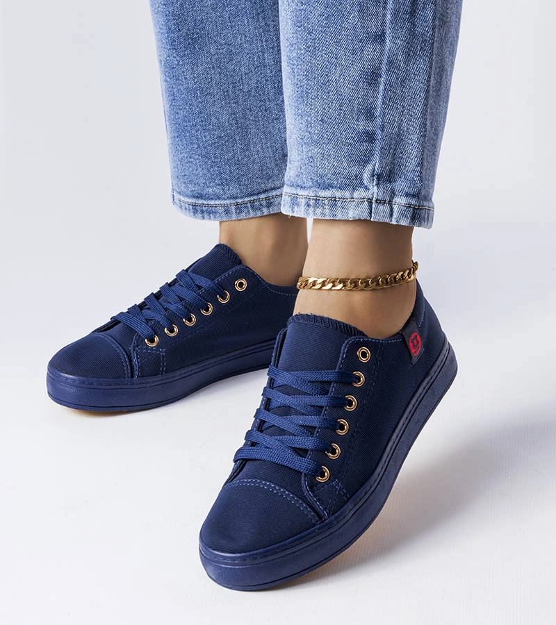 Textilné tenisky Descoteaux v námorníckej modrej farbe