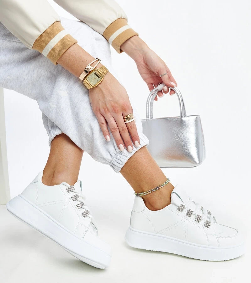 Biela tenisky s hrubou podrážkou od Walida