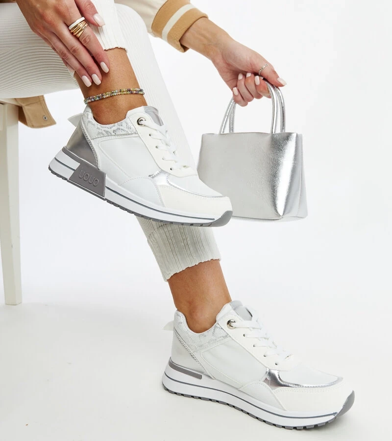 Biela tenisky na platforme Kerttu