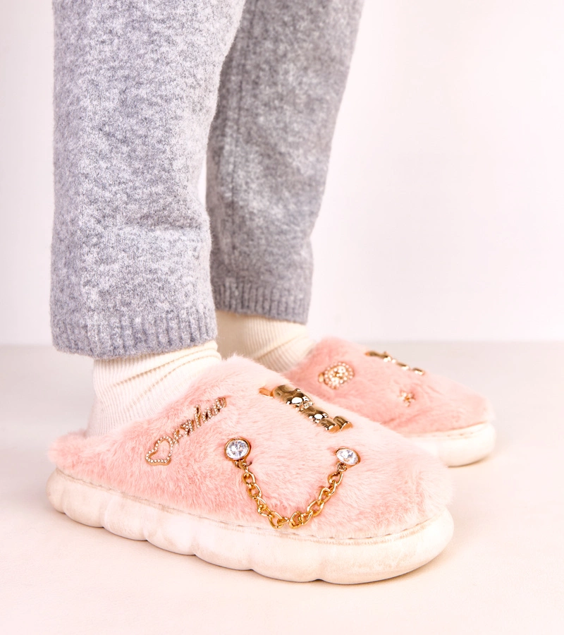 Ružové papuče s ozdobami Tracy