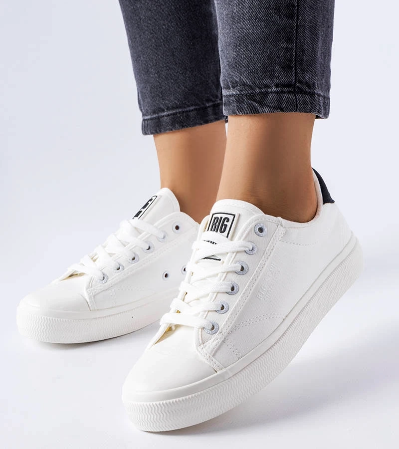 Biele textilné tenisky Big Star LL274091