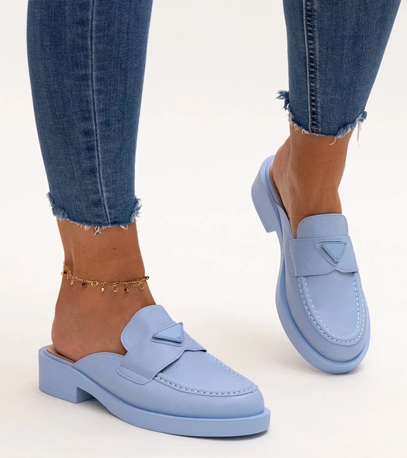 Modré šľapky s uzavretou špičkou Berkshire