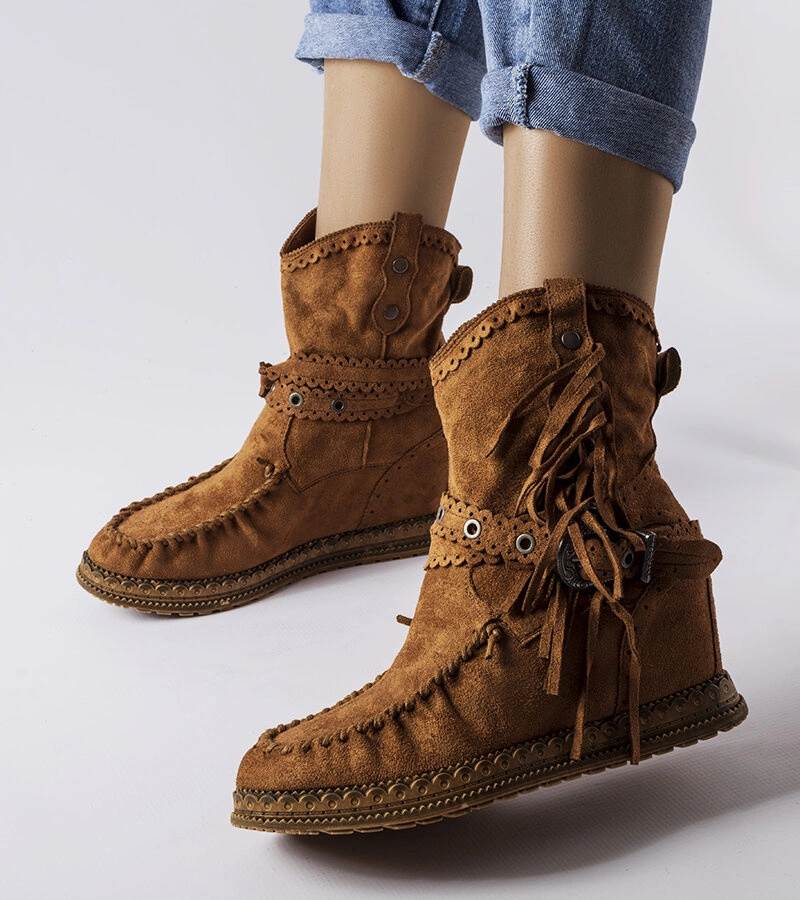 Hnedé topánky s podpätkami Teodata