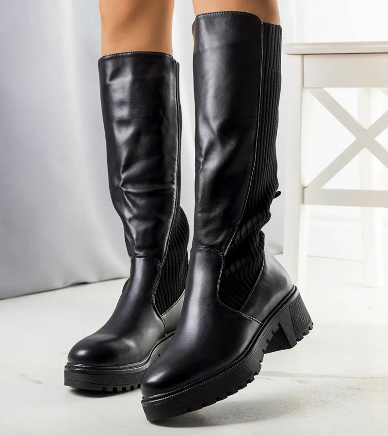 Čierne zateplené topánky Mishin