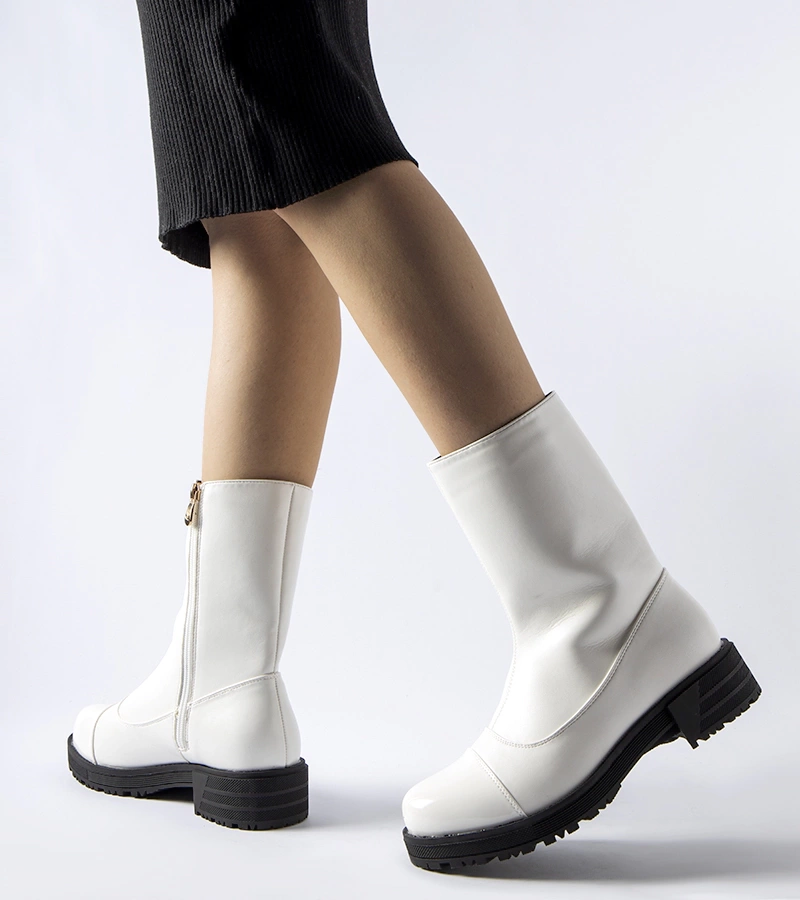 Biela teplo izolované klasické čižmy Monsanpolo