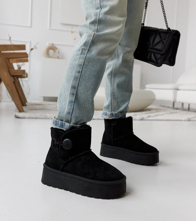 Čierne krátke zateplené snehule Casimiro