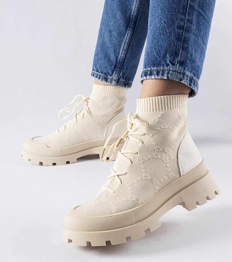 Bežové vysoké tenisky Éric