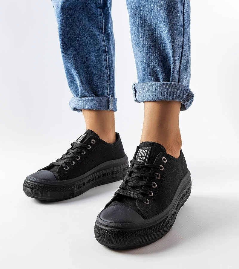 Čierne tenisky na platforme Big Star LL274A176