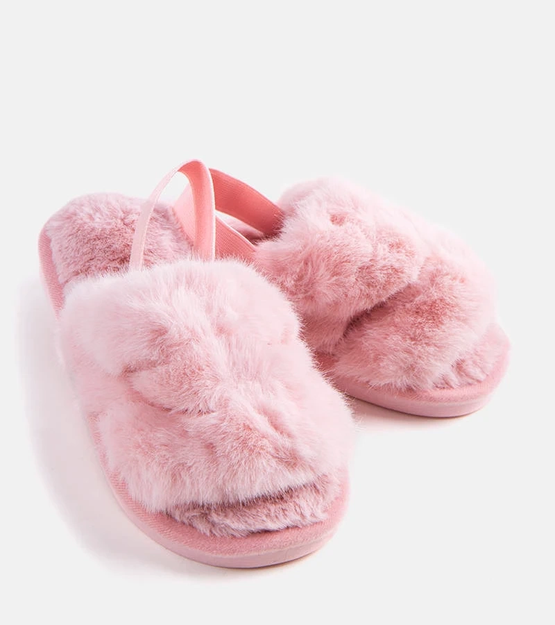 Ružové papuče Leilany s gumovou podrážkou