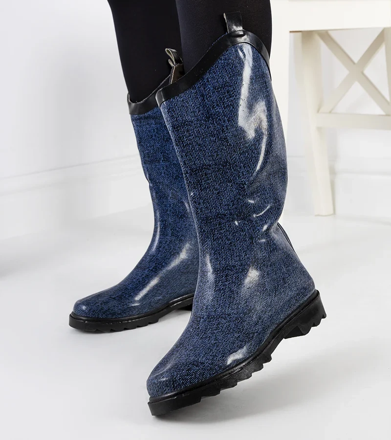 Nohavice so vzorom Isobel z modrej džínsoviny