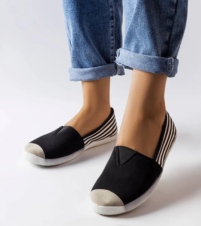 Čierne textilné tenisky Cornish