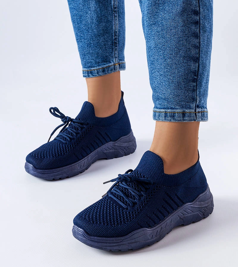 Modré tenisky s elastickým zvrškom Gois