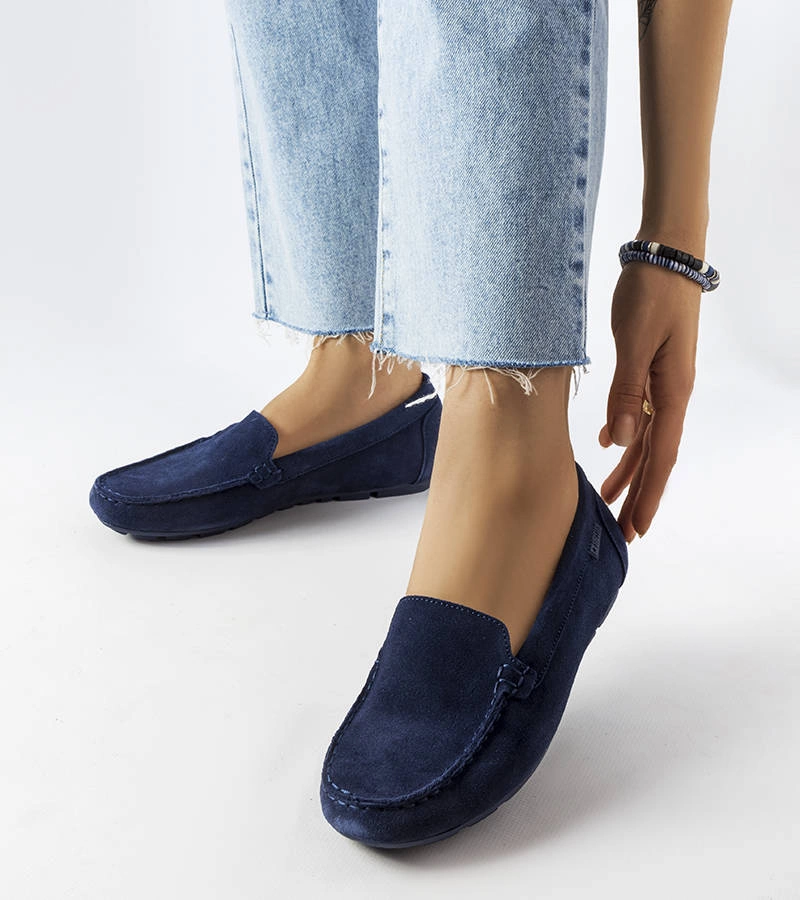 Kožené mokasíny v námorníckej modrej Big Star JJ274659