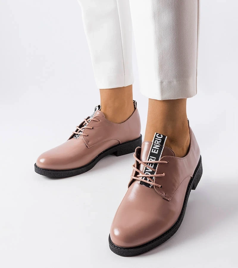 Ružové lakované poltopánky Tianna