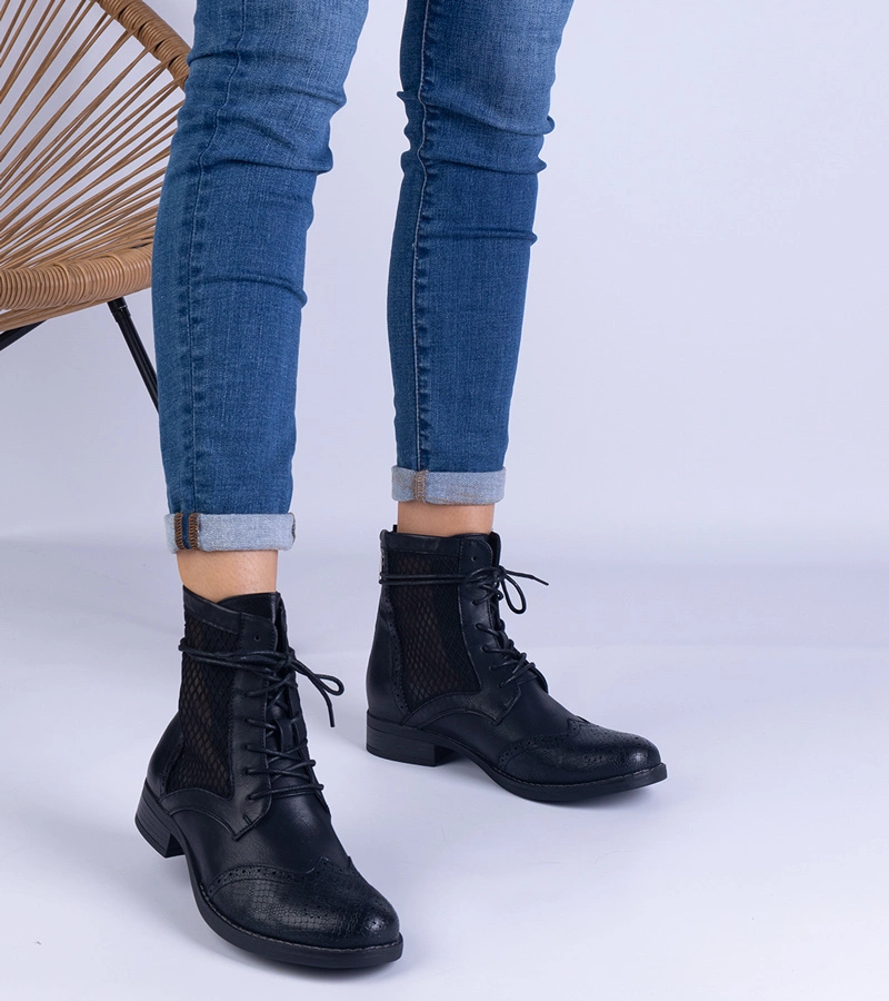 Čierne priesvitné ploché čižmičky Reeves