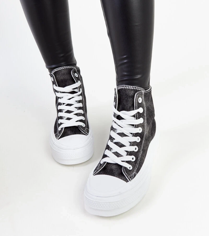 Čierne tenisky na platforme od Fredericka