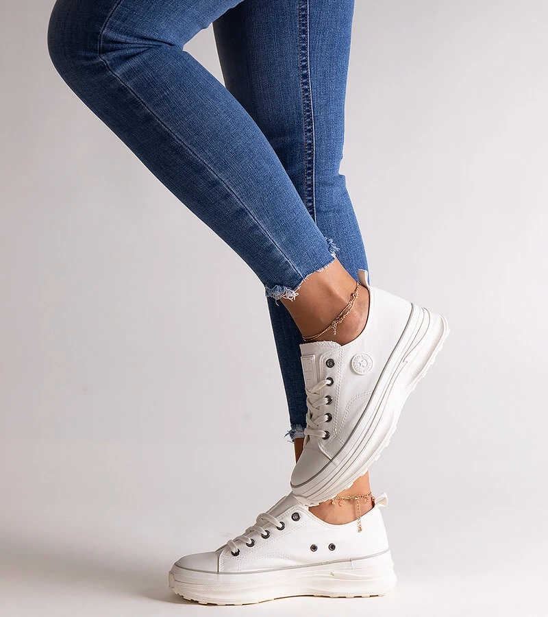 Biele masívne tenisky Big Star NN274126