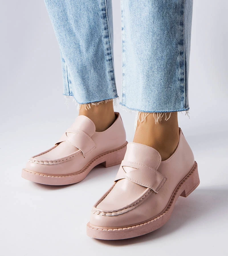 Ružové elegantné mokasíny Élodie