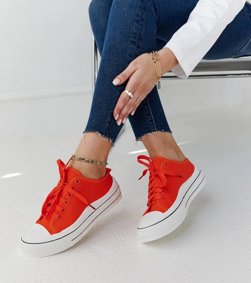 Oranžové tenisky na platforme Fiori