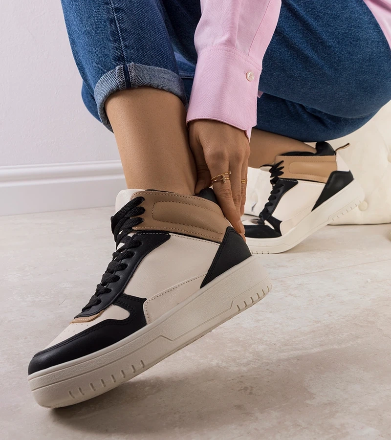 Čierne členkové tenisky Adite