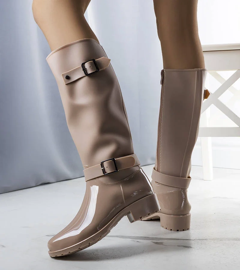 Béžové vysoké čižmy Lahti