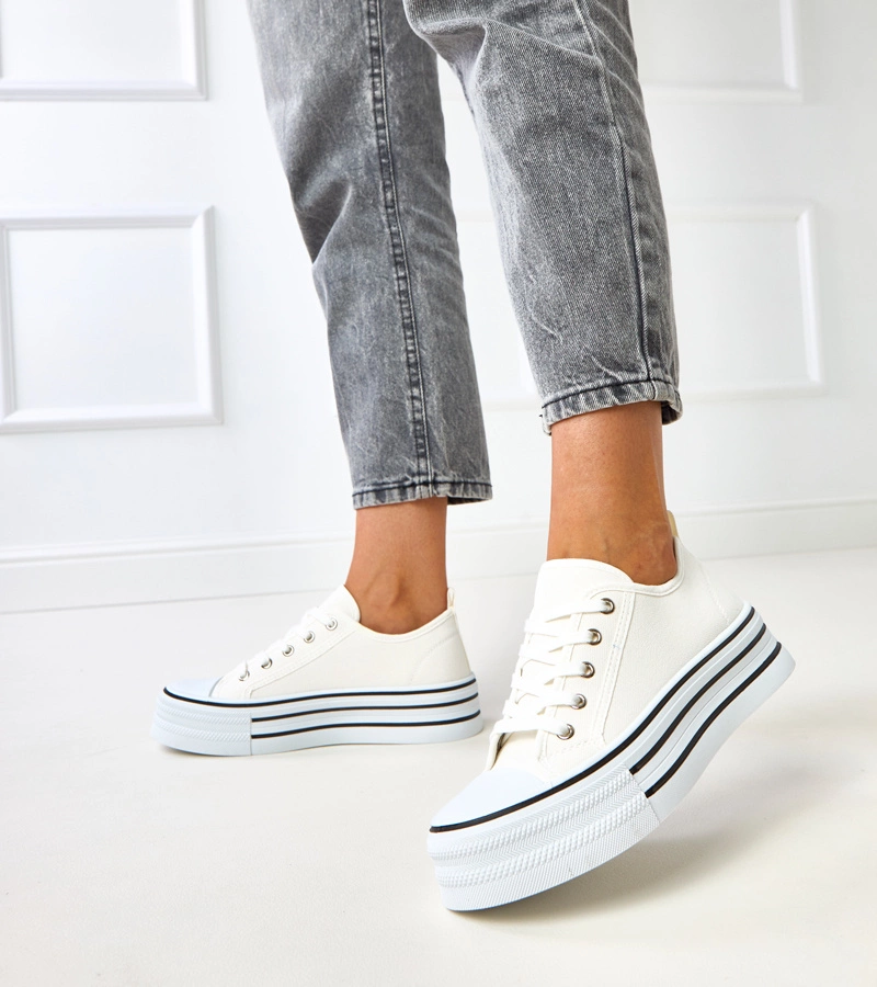 Biele tenisky na platforme Talah