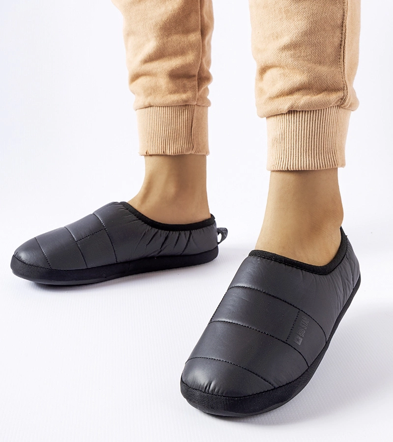 Čierne zateplené papuče Big Star KK274604