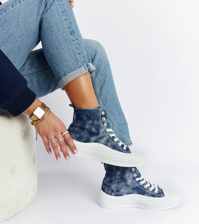 Modré tenisky na platforme Vicente